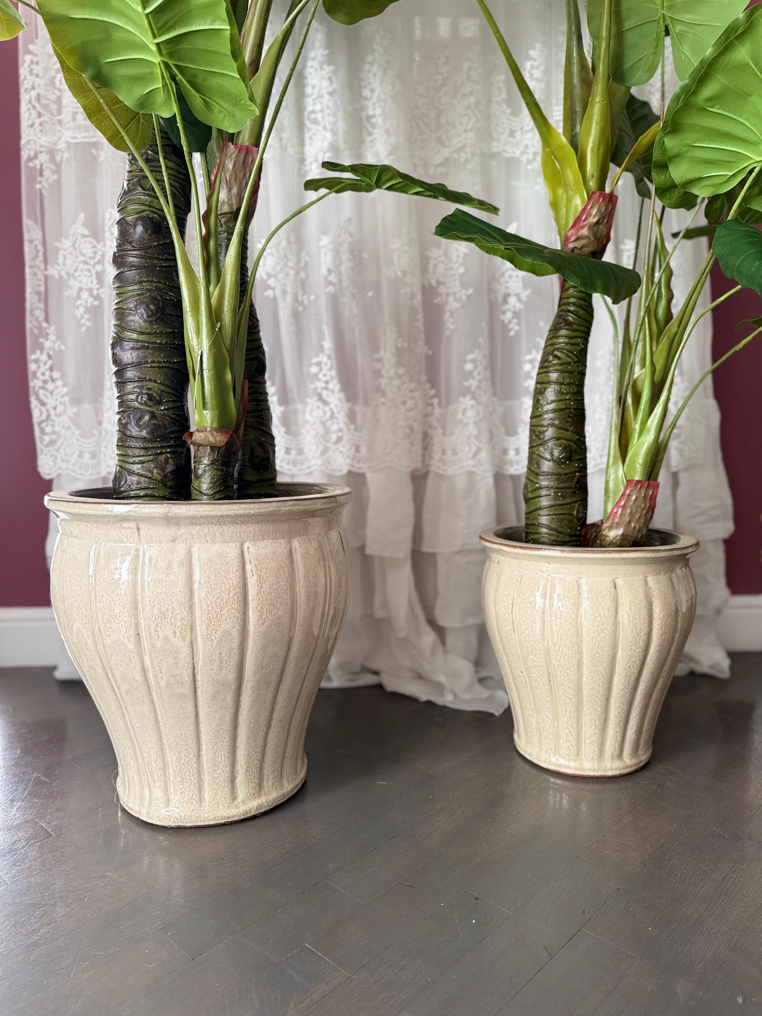 Vaso in ceramica beige - H.50x38 cm - EDG
